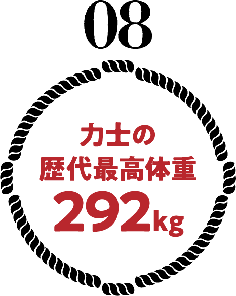 力士の歴代最高体重292kg