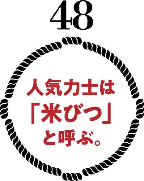 人気力士は「米びつ」と呼ぶ。